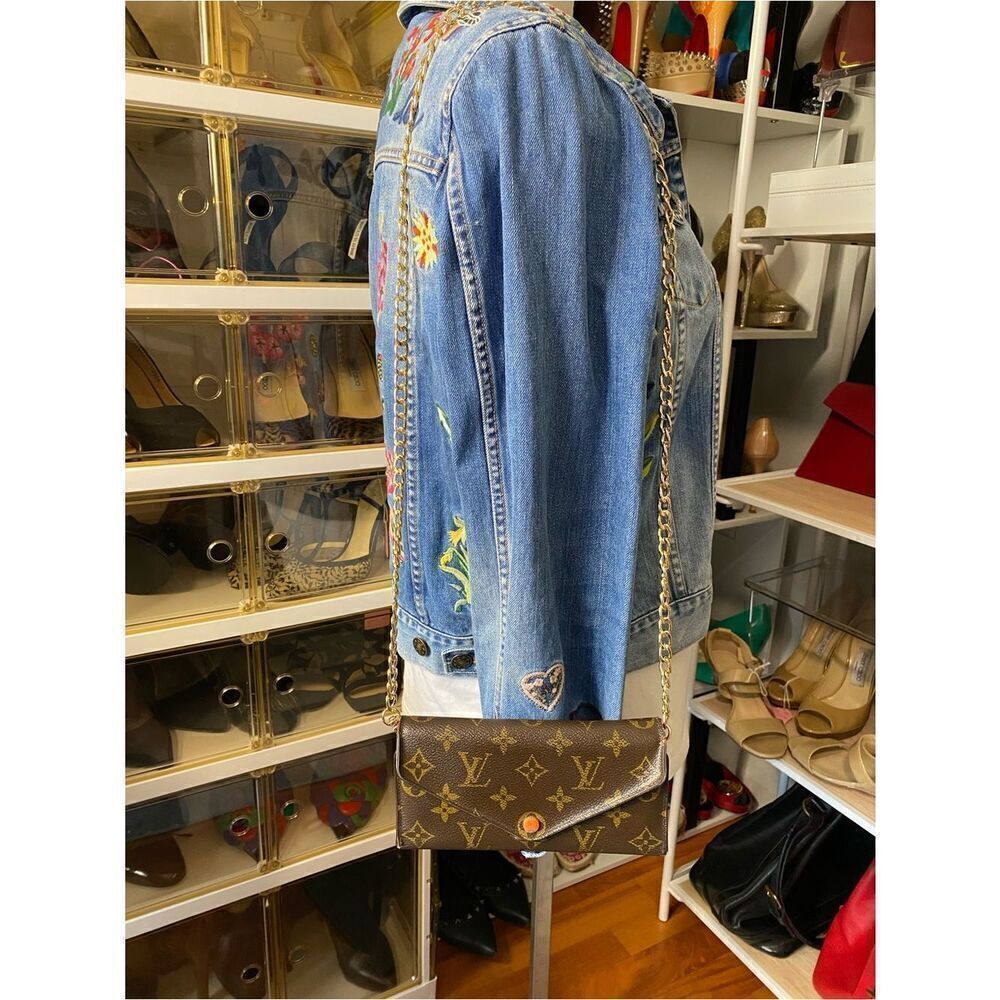 🛍️ Louis Vuitton Authentic Josephine Monogram Canvas Wallet/ On Chain with Box - Picture 7 of 17